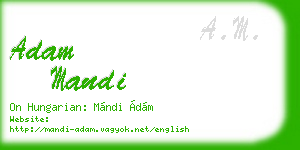 adam mandi business card