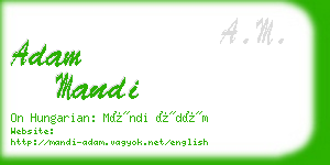 adam mandi business card